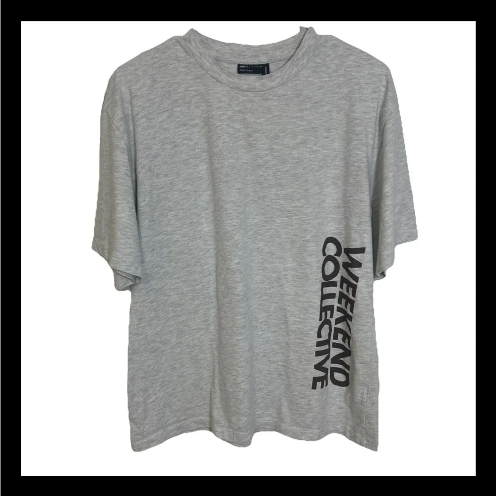 ASOS Gray Weekend Collective Tee - Short Sleeve size 6 crewneck T-shirt